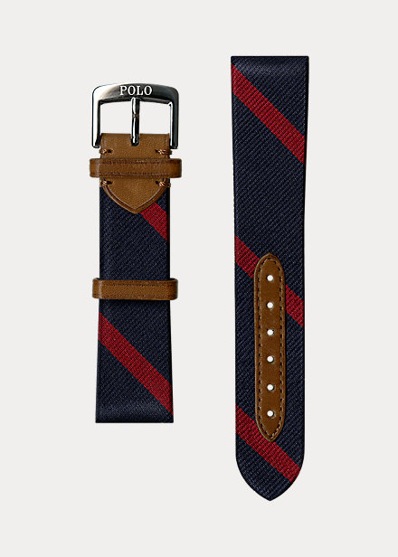 Striped Silk Watch Strap