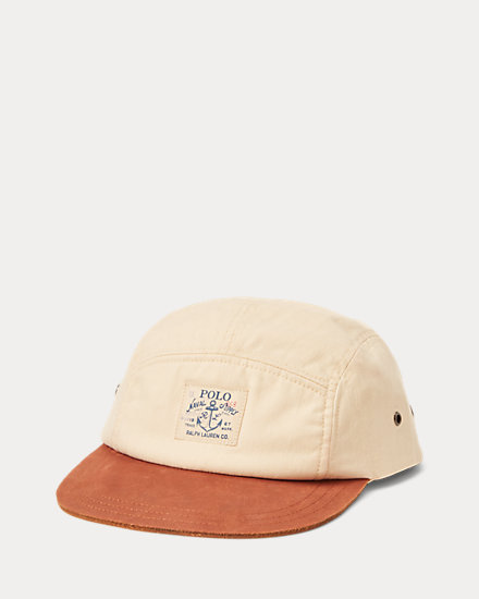 Leather-Bill Herringbone Cap