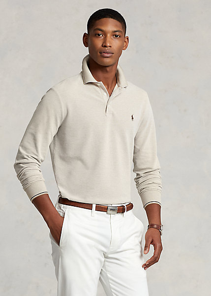 Custom Slim Fit Stretch Mesh Polo Shirt