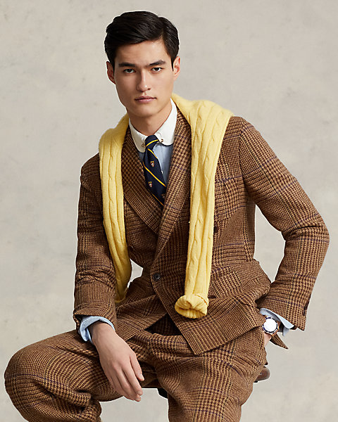 Glen Plaid Wool Suit Jacket