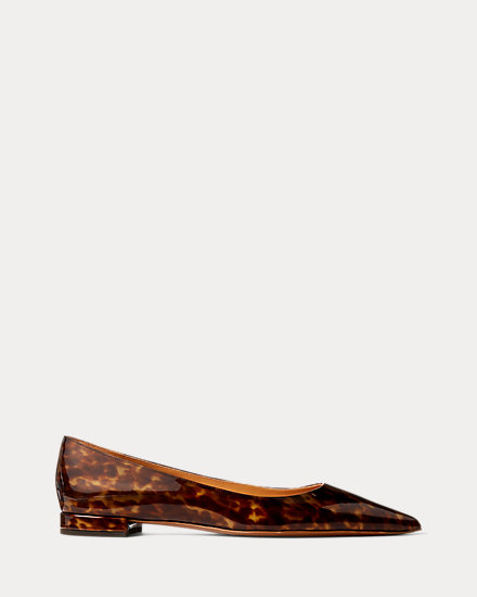 Kendrya Patent Calfskin Ballet Flat