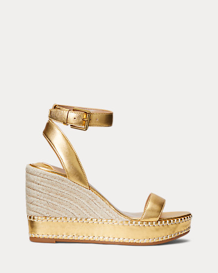 Hilarie Metallic Leather Espadrille