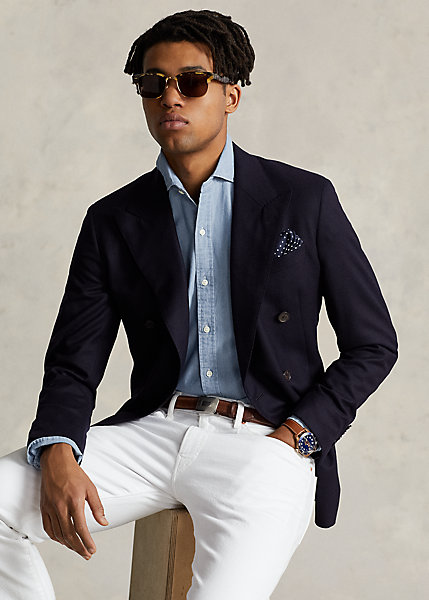 Slim Fit Indigo Chambray Shirt