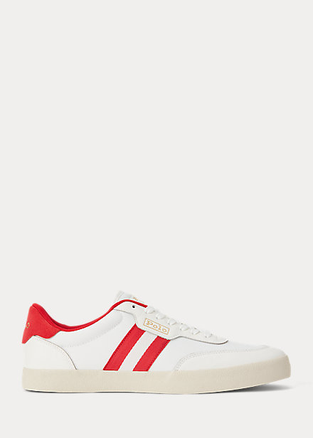 Court Leather-Paneled Low-Top Sneaker