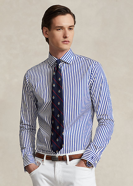 Regent Custom Fit Striped Poplin Shirt