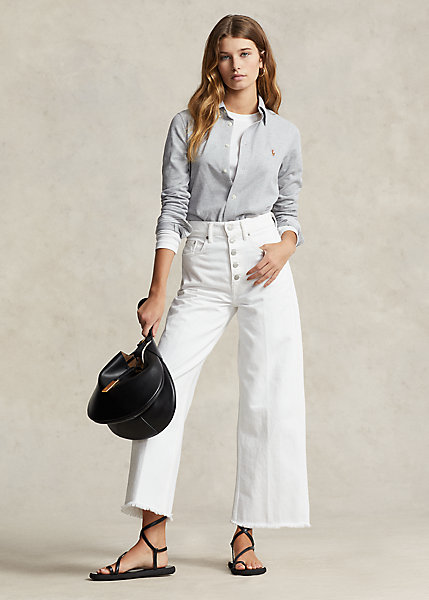 High-Rise Wide-Leg Cropped Jean