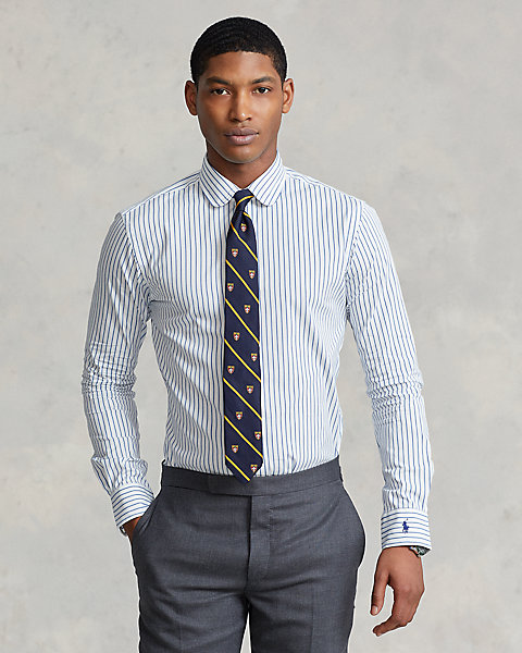 Custom Fit Striped Poplin Shirt