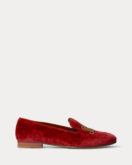 Alonzo Embroidered Velvet Slipper