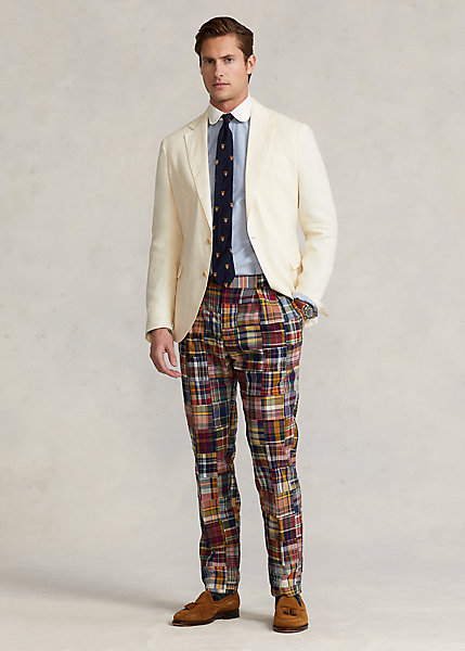 Patchwork Plaid Suit Trouser