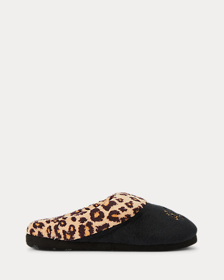 Leopard Logo Slipper