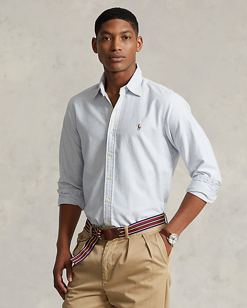 Slim Fit Striped Oxford Shirt
