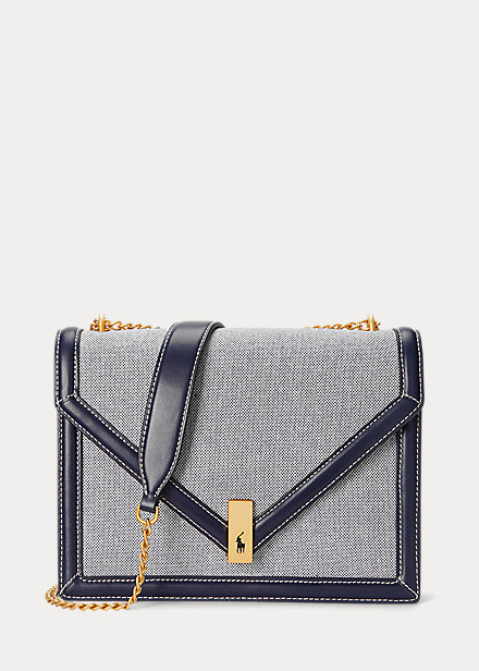 Polo ID Canvas Envelope Chain Bag