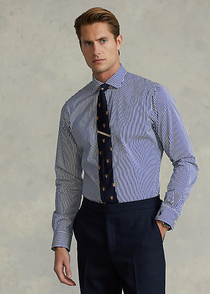 Custom Fit Striped Poplin Shirt