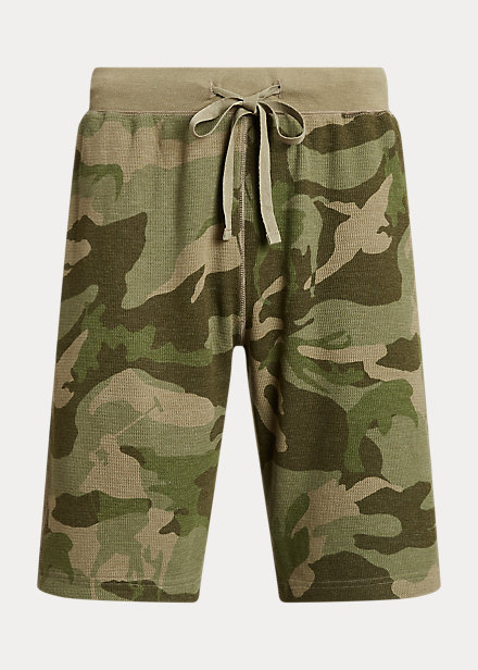 Camo Waffle-Knit Sleep Short