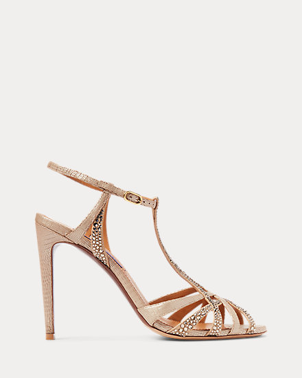 Wells Embellished Suede & Leather Sandal