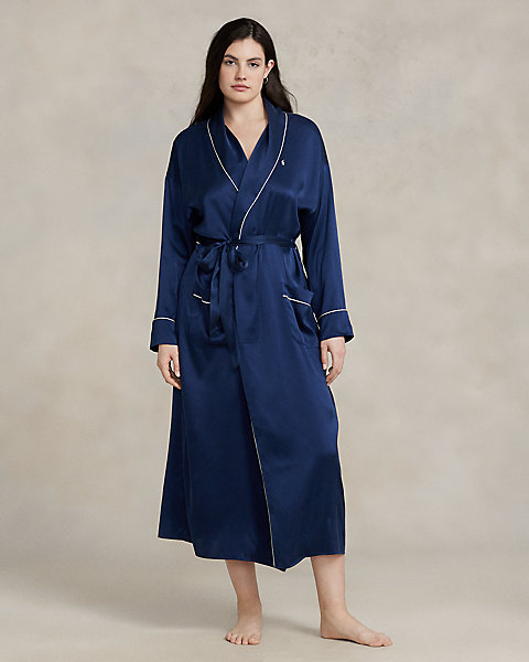 Stretch Silk Bath Robe