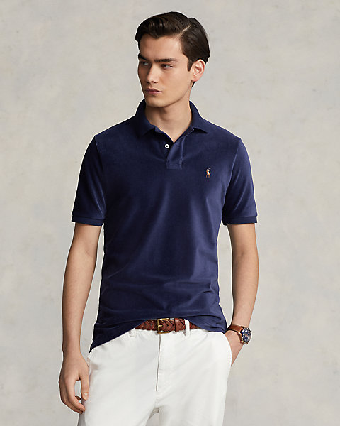 Classic Fit Knit Corduroy Polo Shirt