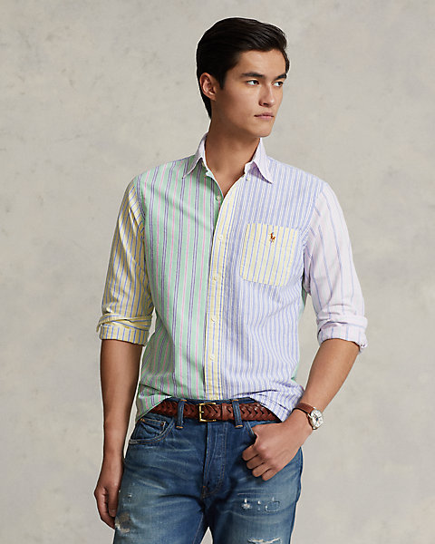 Classic Fit Striped Oxford Fun Shirt