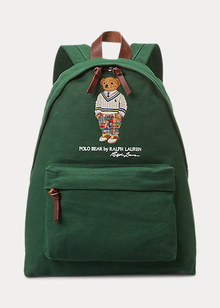 Polo Bear Canvas Backpack