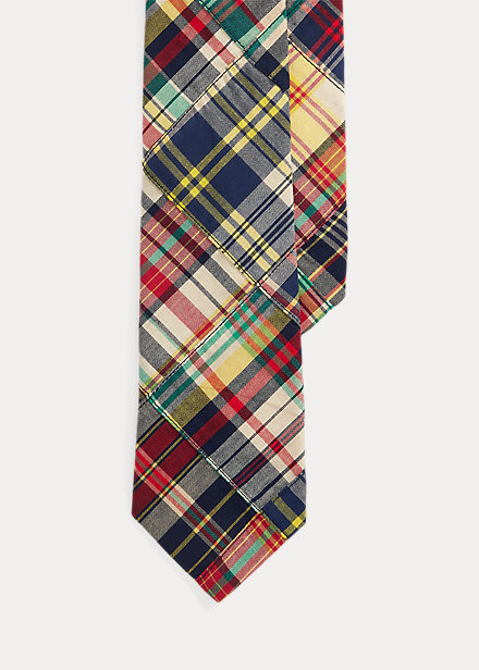 Patchwork Plaid Cotton Tie