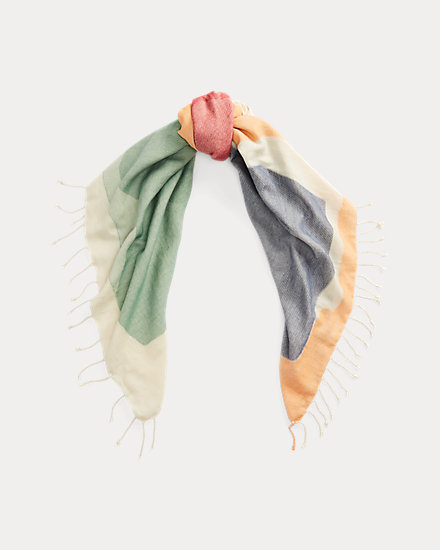 Abstract Motif Cotton Scarf