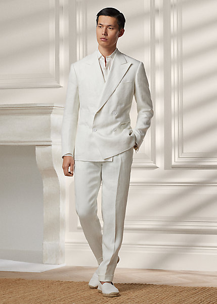 Hand-Tailored Linen Canvas Trouser