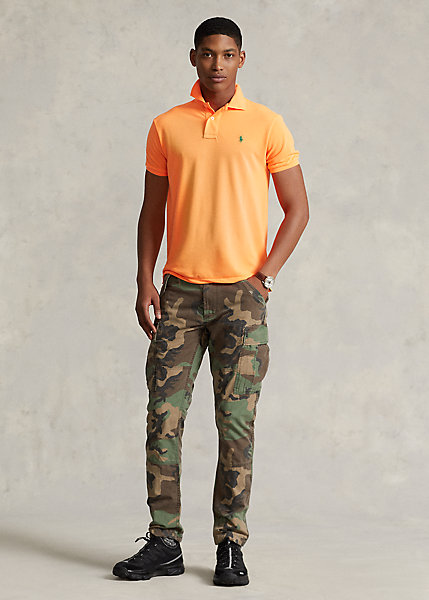 Slim Fit Camo Canvas Cargo Pant