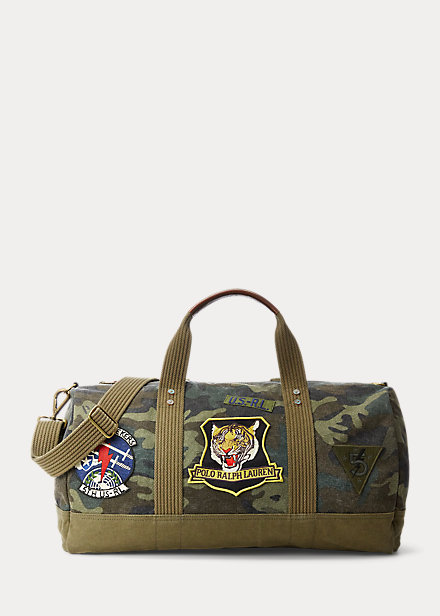 Tiger-Patch Camo Canvas Duffel