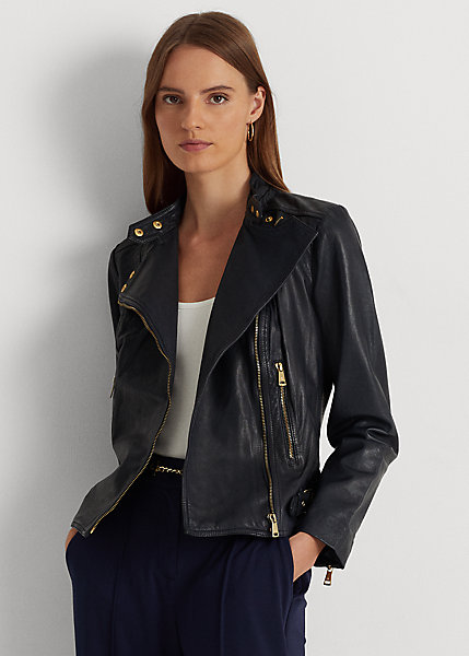 Tumbled Leather Moto Jacket