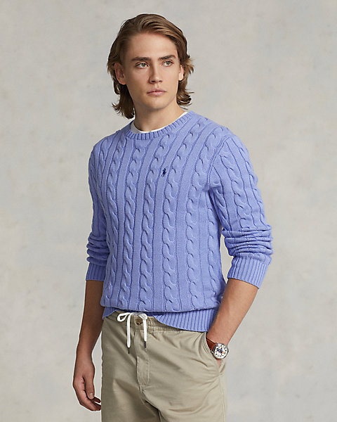 Cable-Knit Cotton Sweater