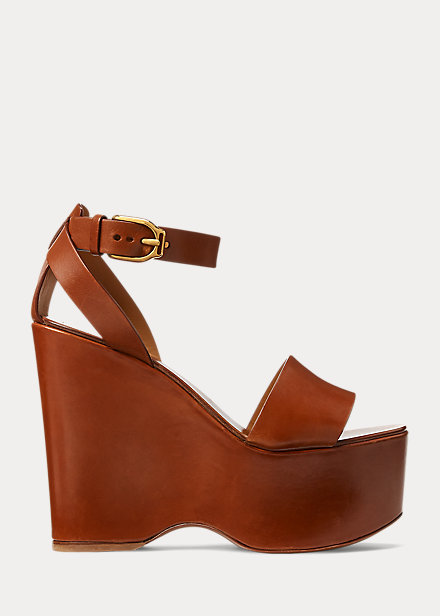 Zadie Burnished Calfskin Sandal