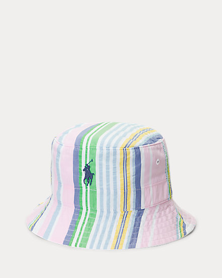 Striped Seersucker Bucket Hat