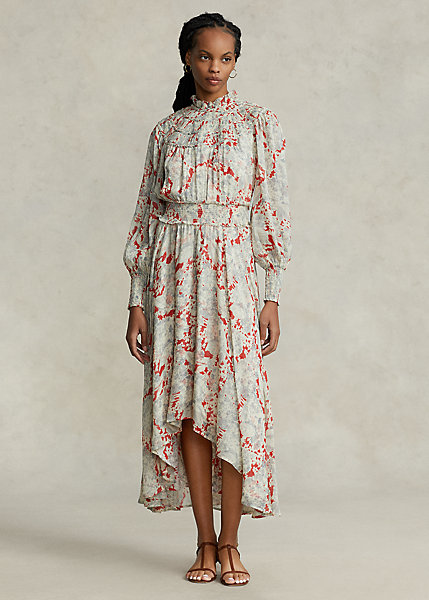 Floral Crinkled Georgette Dress