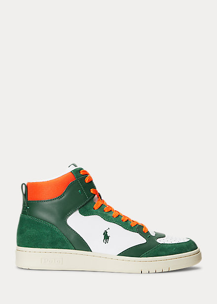 Court Leather-Suede High-Top Sneaker