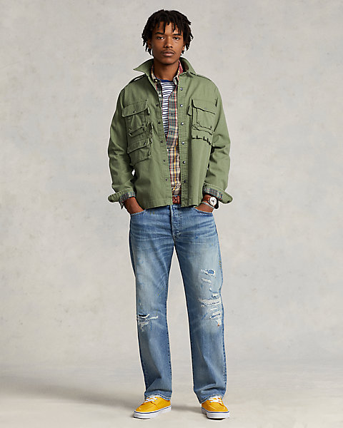 Classic Fit Distressed Jean