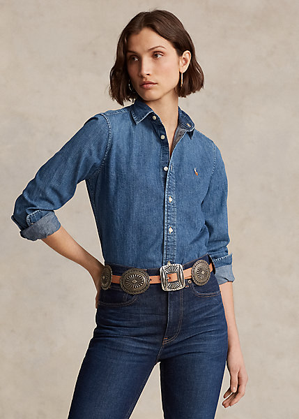 Straight Fit Denim Shirt