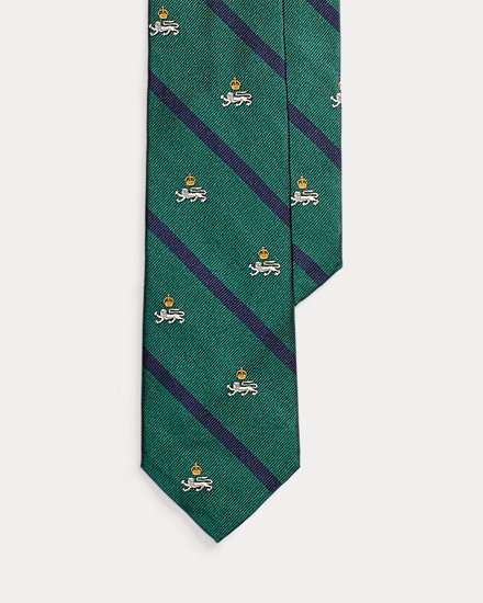 Striped Silk Narrow Club Tie