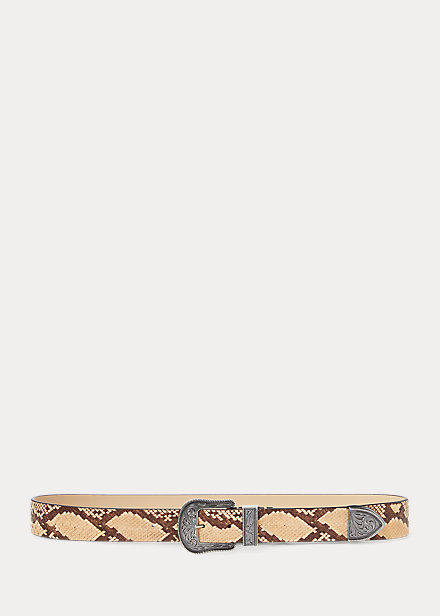 Faux-Snakeskin Belt