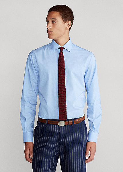 Gingham Easy Care Stretch Poplin Shirt - All Fits