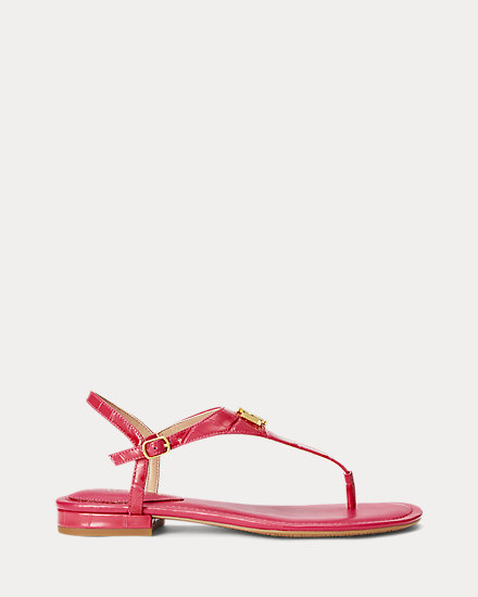 Ellington Embossed Leather Sandal