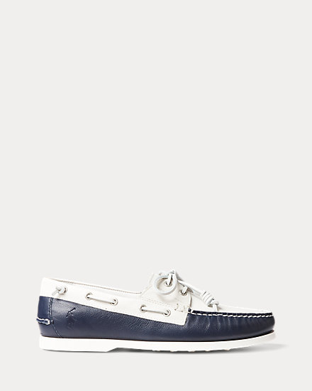 Merton Two-Tone Leather Boat Shoe