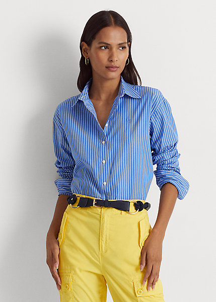 Striped Cotton Broadcloth Shirt