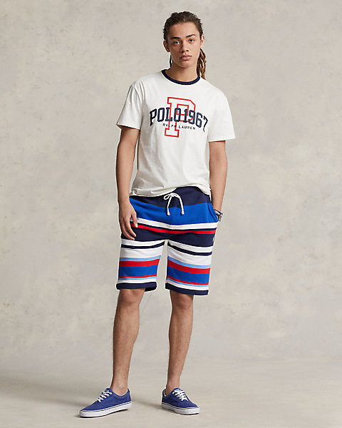 9.5-Inch Striped Fleece Short