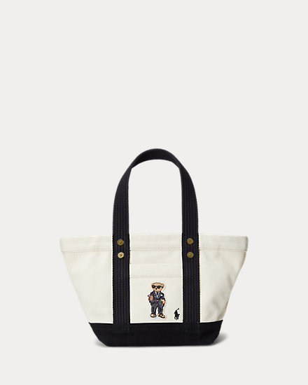 Canvas Small Polo Bear Tote