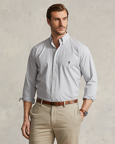 Plaid Stretch Poplin Shirt