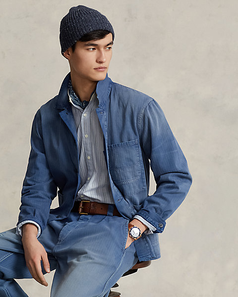 Herringbone Twill Utility Jacket