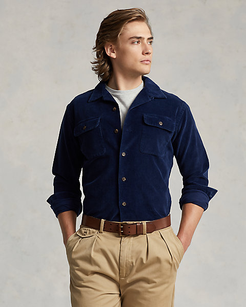 Classic Fit Corduroy Camp Shirt
