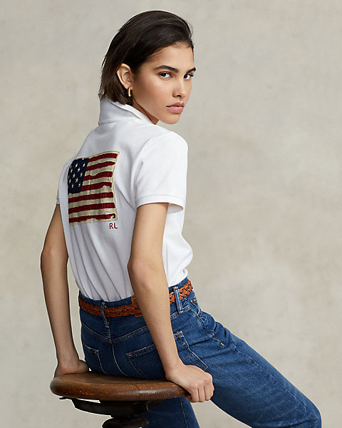 Classic Fit Flag Polo Shirt