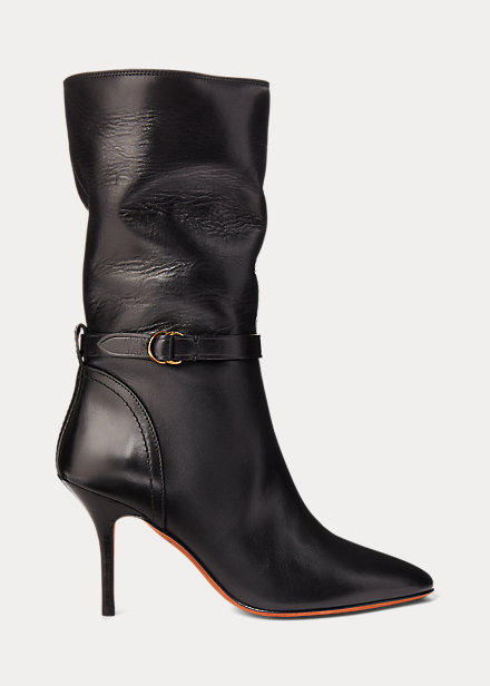Zoe Mid-Calf Calfskin Leather Boot