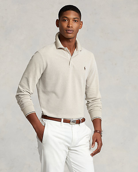 Custom Slim Fit Stretch Mesh Polo Shirt